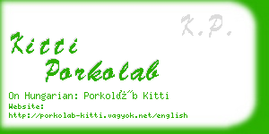 kitti porkolab business card